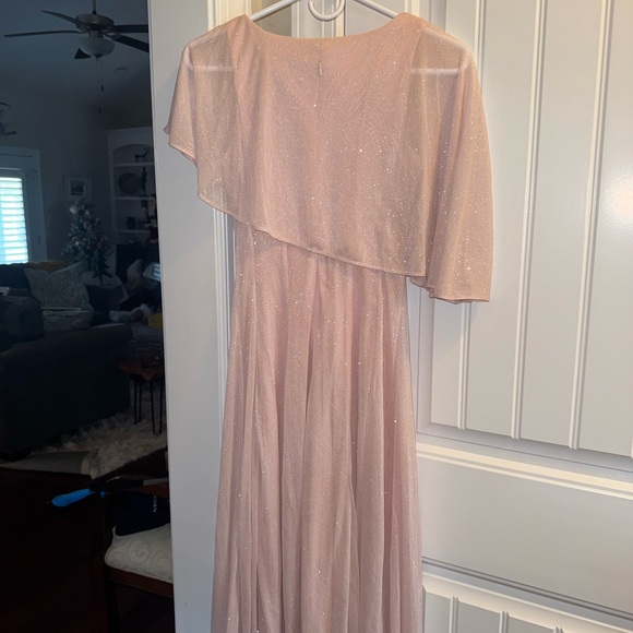 Danny & Nicole Light Pink Asymmetrical Dress - Picture 2 of 5